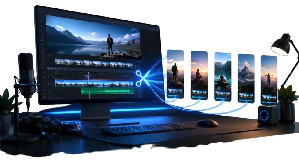 turn long videos into short form clips
